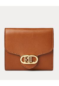 Lauren Ralph Lauren - LAUREN BY RALPH LAUREN - Brązowy portfel z monogramem. Kolor: brązowy