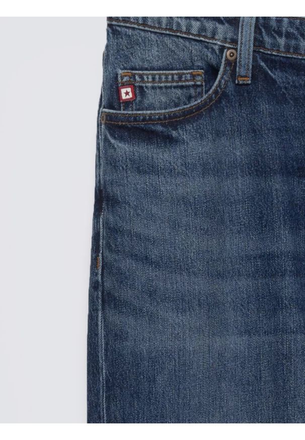 Big-Star - Jeansy męskie proste granatowe Colt 506. Okazja: na co dzień. Stan: podwyższony. Kolor: niebieski. Styl: klasyczny, casual