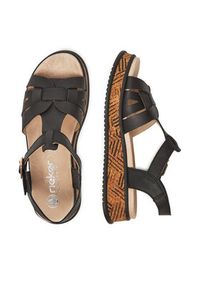 Rieker Sandały W0853-00 Czarny. Kolor: czarny. Materiał: skóra #3