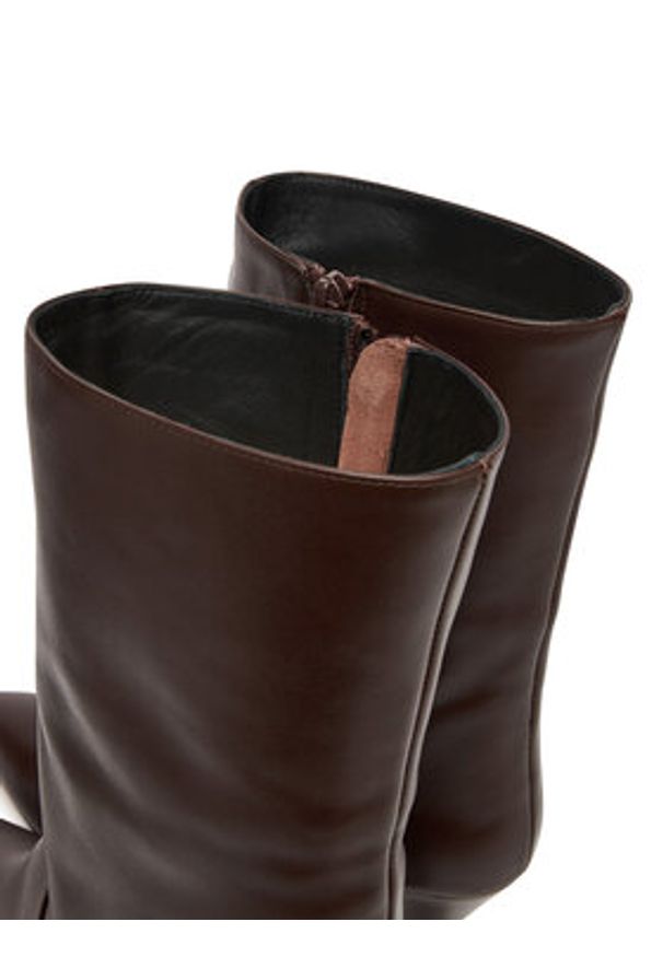 Weekend Max Mara Botki Rollio 2525796055600 Brązowy. Kolor: brązowy. Materiał: skóra