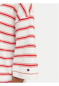 TOMMY HILFIGER - Tommy Hilfiger Polo WW0WW50026 Biały Oversize. Typ kołnierza: polo. Kolor: biały. Materiał: bawełna #2