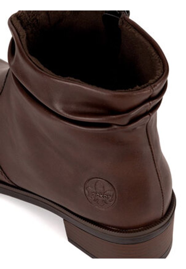 Rieker Botki Y0551-25 Brązowy. Kolor: brązowy. Materiał: materiał