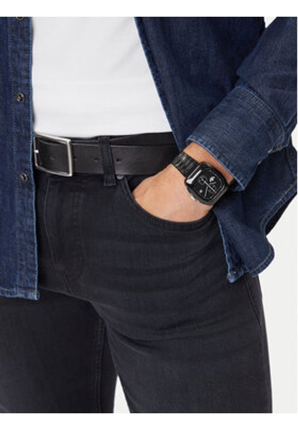 Adidas - adidas Zegarek Retro Wave Two Chrono AOSY24533 Czarny. Kolor: czarny. Materiał: syntetyk. Styl: retro