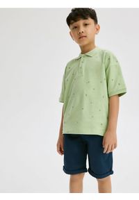 Reserved - T-shirt polo - jasnozielony. Typ kołnierza: polo. Kolor: zielony. Materiał: bawełna, dzianina