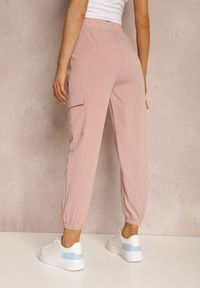 Renee - Różowe Spodnie Argeope. Kolor: różowy. Materiał: tkanina. Wzór: gładki #4