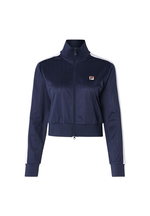 Damski crop jacket Fila Lorce. Kolor: niebieski. Materiał: dresówka