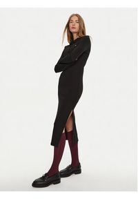 Calvin Klein Jeans Sukienka dzianinowa J20J224456 Czarny Slim Fit. Kolor: czarny. Materiał: bawełna #3