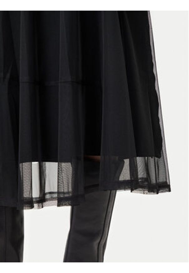 DKNY Spódnica midi P5GG7CMD Czarny Regular Fit. Kolor: czarny. Materiał: syntetyk