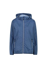 Kurtka przeciwdeszczowa damska z kapturem CMP. Typ kołnierza: kaptur. Kolor: niebieski. Materiał: tkanina. Sport: turystyka piesza #1