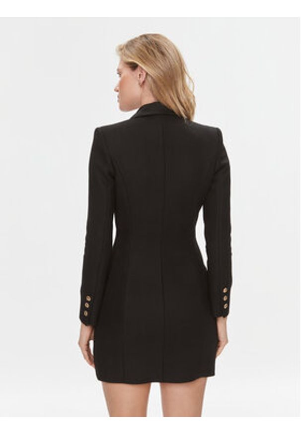 Elisabetta Franchi Marynarka AB-418-36E1-V840 Czarny Regular Fit. Kolor: czarny. Materiał: syntetyk