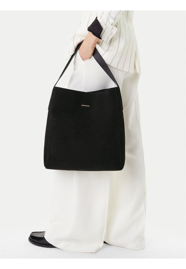 Gino Rossi Torebka EO-LUIS-LA513-113 Czarny. Kolor: czarny. Materiał: zamszowe, skórzane