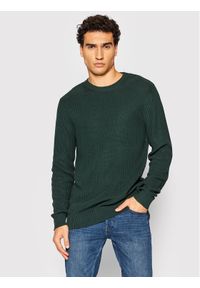 Jack&Jones PREMIUM Sweter Well 12193093 Zielony Regular Fit. Kolor: zielony. Materiał: bawełna