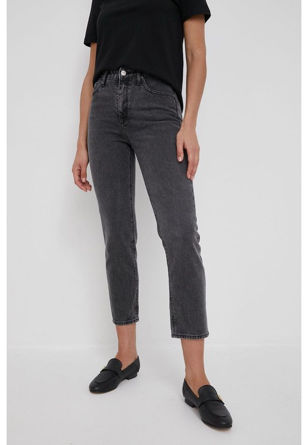 Lee jeansy CAROL VISUAL ASHTON damskie high waist. Stan: podwyższony. Kolor: szary