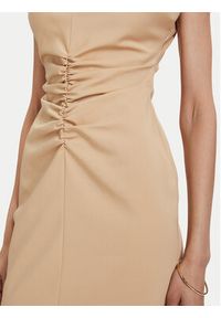 ACCESS FASHION Sukienka koktajlowa 63-3409-162 Beżowy Regular Fit. Kolor: beżowy. Materiał: syntetyk. Styl: wizytowy #4