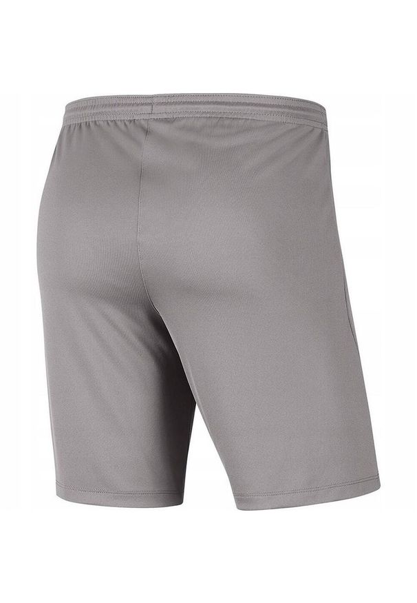 Nike - Dziecięce/niemowlęce Spodenki Z Dzianiny Dry Park III. Kolor: szary. Materiał: dzianina. Styl: sportowy. Sport: turystyka piesza