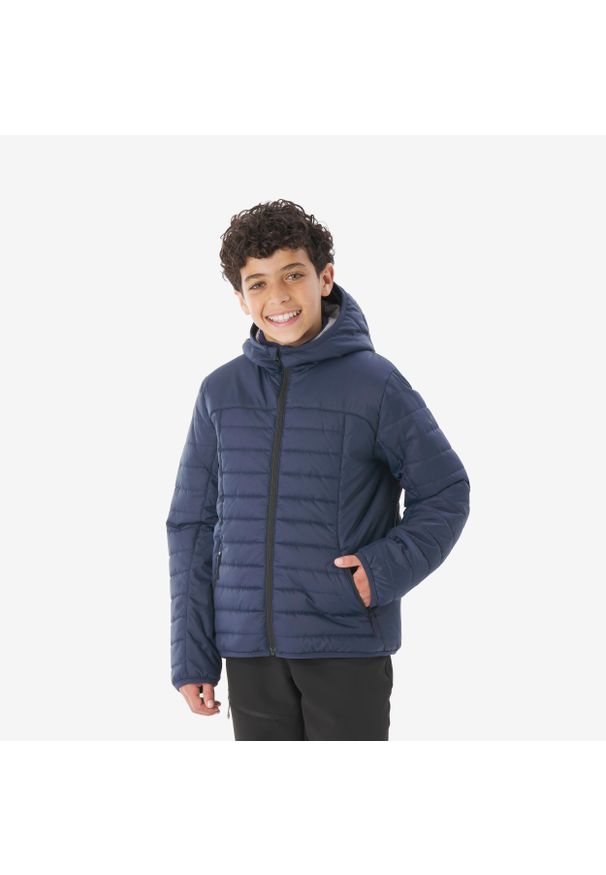 quechua - Koszulka turystyczna dla dzieci Quechua MH100. Kolor: niebieski. Materiał: poliester, materiał. Sezon: lato. Styl: sportowy