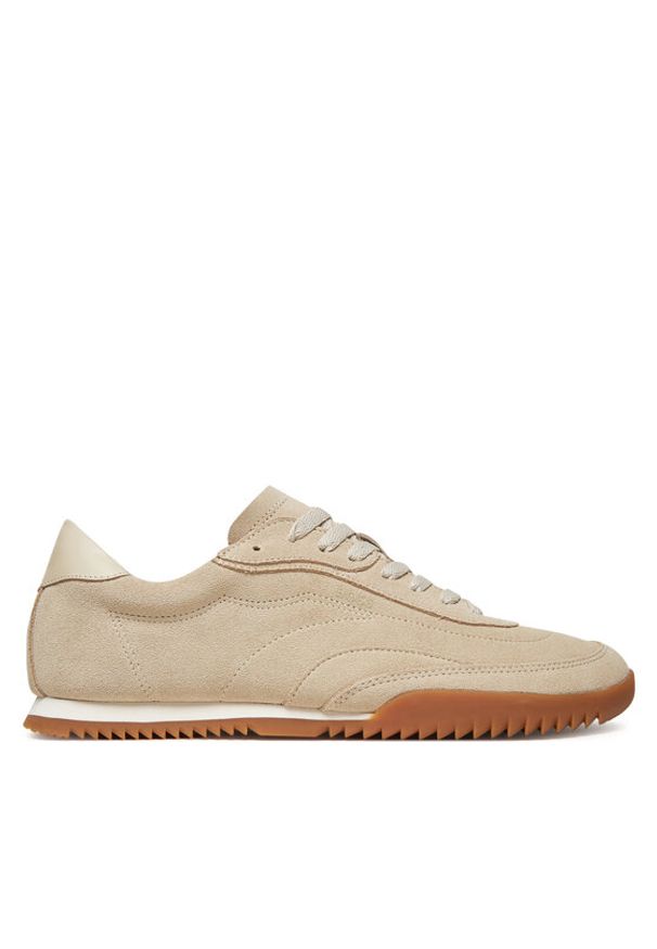 BOSS Sneakersy Careton 50548707 Beżowy. Kolor: beżowy. Materiał: zamsz, skóra