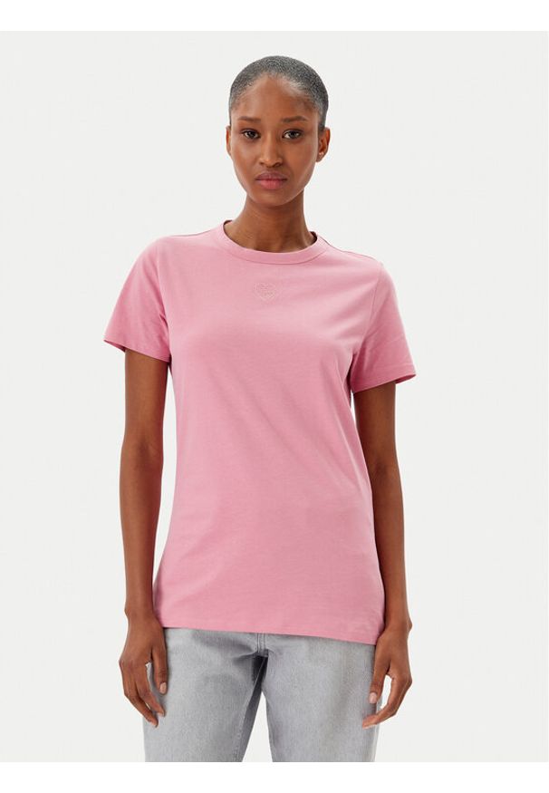 BOSS T-Shirt C_Elogo_21 50540260 Różowy Slim Fit. Kolor: różowy. Materiał: bawełna