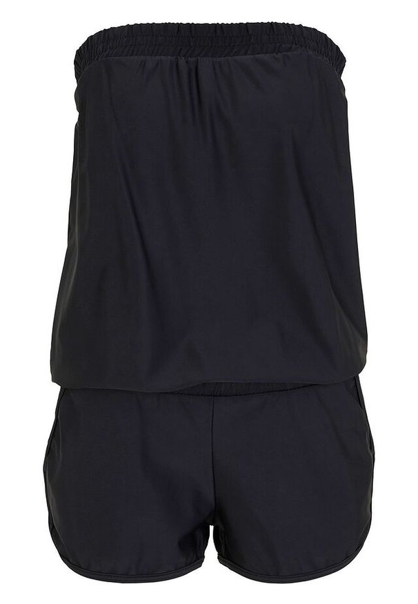 bonprix - Kombinezon kąpielowy z wszytymi figami. Kolor: czarny. Materiał: materiał