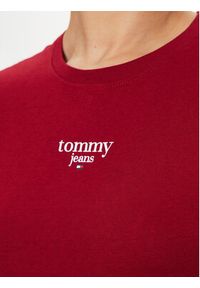 Tommy Jeans T-Shirt Essential DW0DW18397 Bordowy Slim Fit. Kolor: czerwony. Materiał: bawełna #3