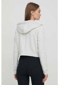 Hollister Co. bluza damska kolor szary z kapturem melanżowa. Typ kołnierza: kaptur. Kolor: szary. Wzór: melanż #3
