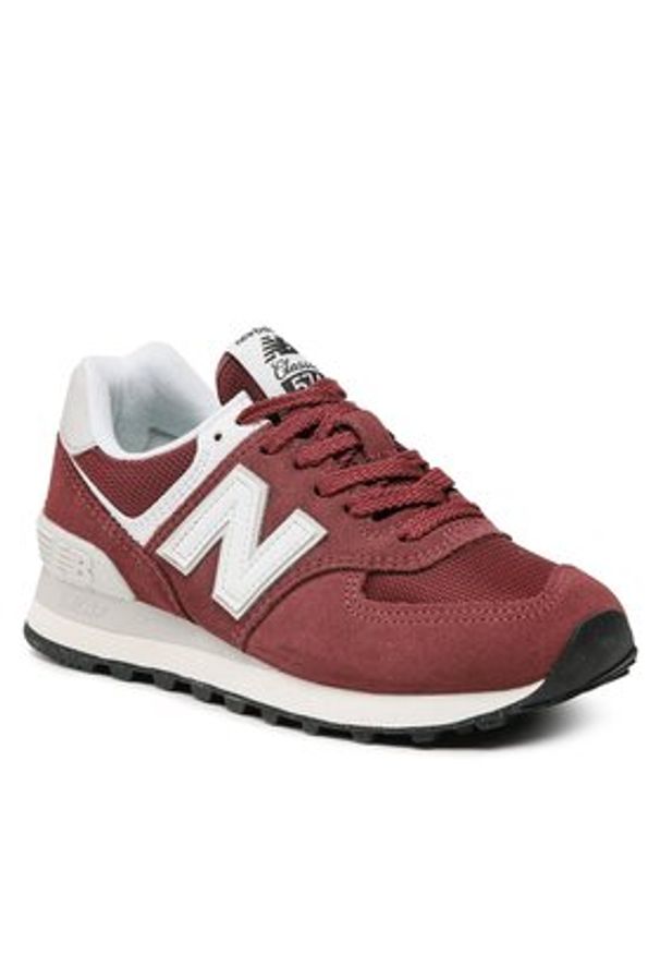 New Balance Sneakersy U574MR2 Bordowy. Kolor: czerwony. Materiał: zamsz, skóra. Model: New Balance 574