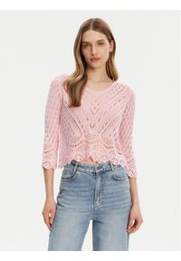 JDY Sweter New Sun 15212788 Różowy Regular Fit. Kolor: różowy. Materiał: syntetyk