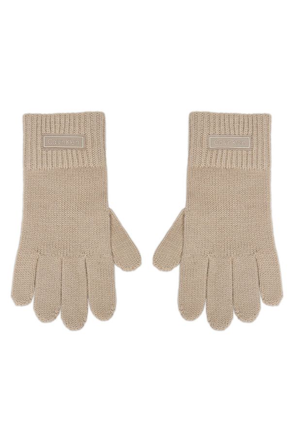 Rękawiczki Calvin Klein. Kolor: beżowy