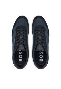 BOSS Sneakersy Titanium 50536524 Granatowy. Kolor: niebieski. Materiał: skóra, zamsz #6