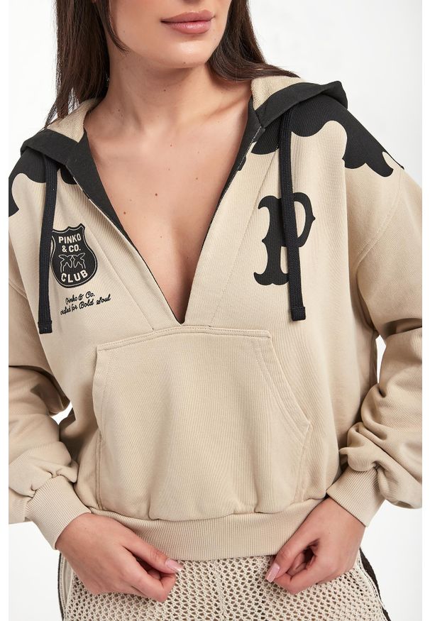 Pinko - Bluza damska z kapturem Acuto PINKO. Typ kołnierza: kaptur