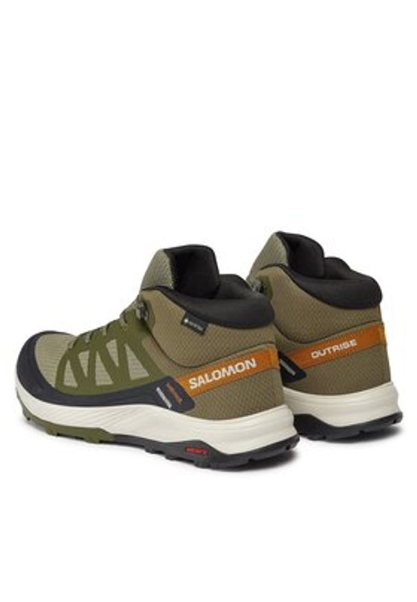 salomon - Salomon Trekkingi Outrise Mid GORE-TEX L47143600 Khaki. Kolor: brązowy. Materiał: materiał. Technologia: Gore-Tex. Sport: turystyka piesza