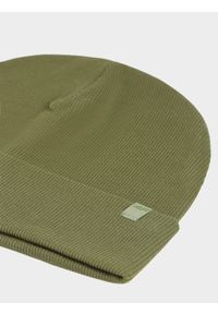 4f - Czapka beanie dziecięca - khaki. Kolor: wielokolorowy, brązowy, oliwkowy. Materiał: bawełna, materiał, dzianina. Sezon: wiosna. Styl: casual, sportowy, klasyczny #2