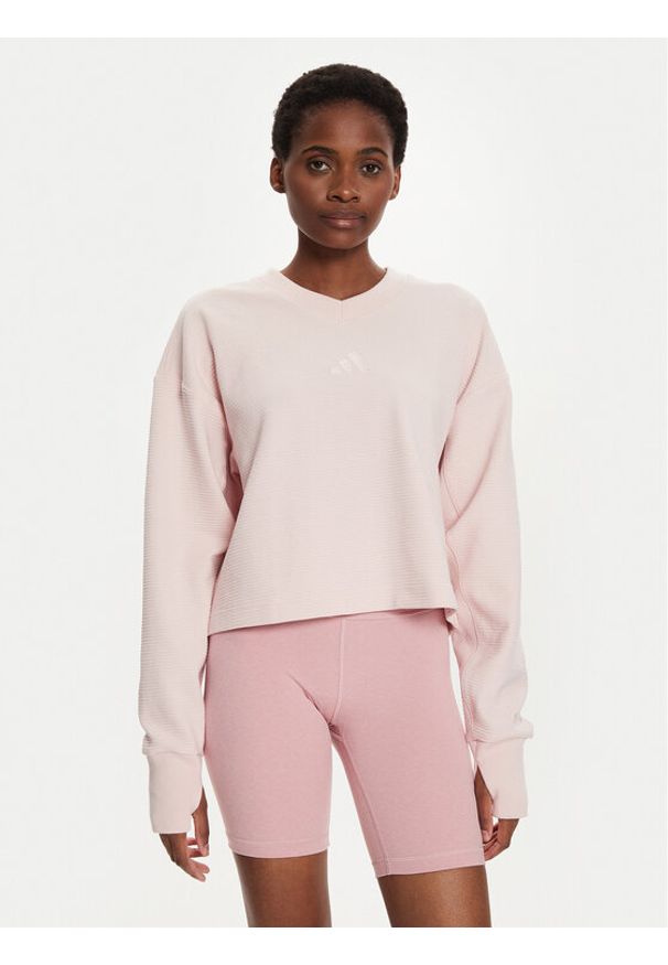 Adidas - adidas Bluza ALL SZN IY6832 Różowy Loose Fit. Kolor: różowy. Materiał: bawełna