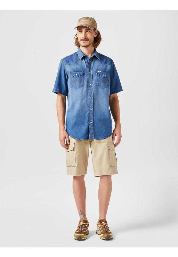 Wrangler - MESKIE SZORTY WRANGLER CASEY CARGO SHORT SADDLE 112350908