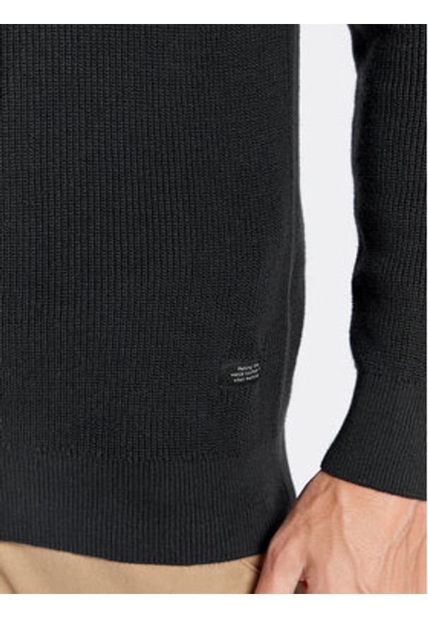 Blend Sweter 20714336 Czarny Regular Fit. Kolor: czarny. Materiał: bawełna