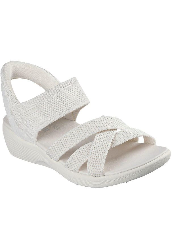 skechers - Sandały damskie Skechers Arya Cooling Off. Kolor: biały. Materiał: tkanina. Styl: sportowy