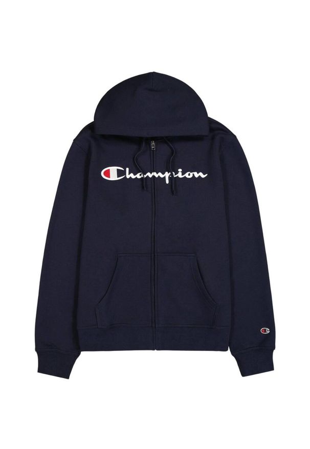 Champion - Męska Rozpinana Bluza Z Kapturem. Typ kołnierza: kaptur. Kolor: niebieski