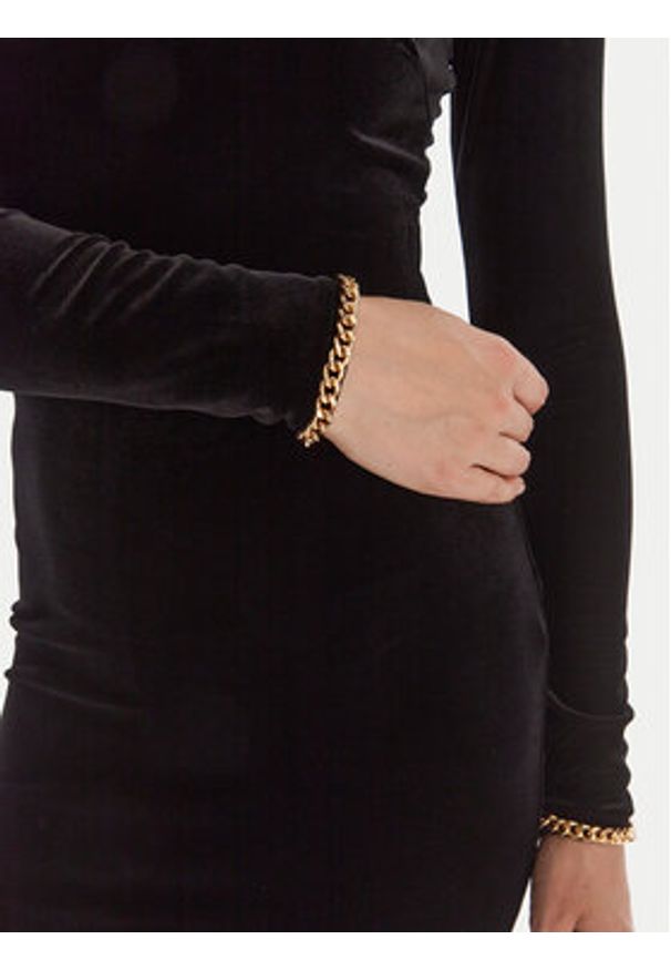 Elisabetta Franchi Sukienka wieczorowa AB-R42-57E2-V660 Czarny Slim Fit. Kolor: czarny. Materiał: syntetyk. Styl: wizytowy