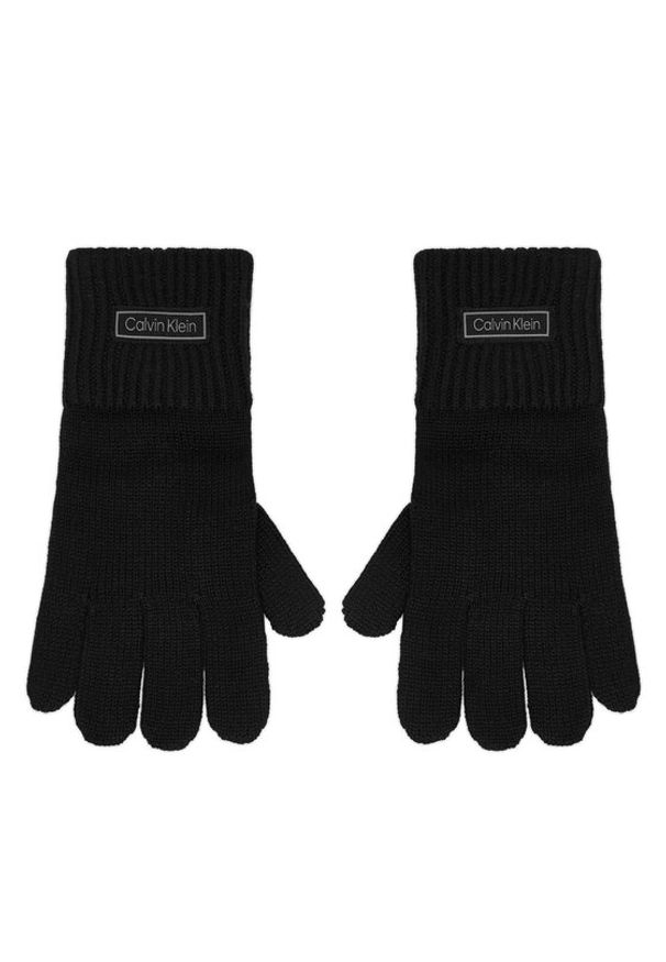 Calvin Klein Rękawiczki LV14D8031G Czarny. Kolor: czarny. Materiał: wełna