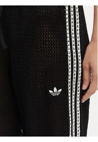 Adidas - adidas Spodnie dzianinowe Knitted Crochet Firebird KC6494 Czarny Regular Fit. Kolor: czarny. Materiał: syntetyk #4