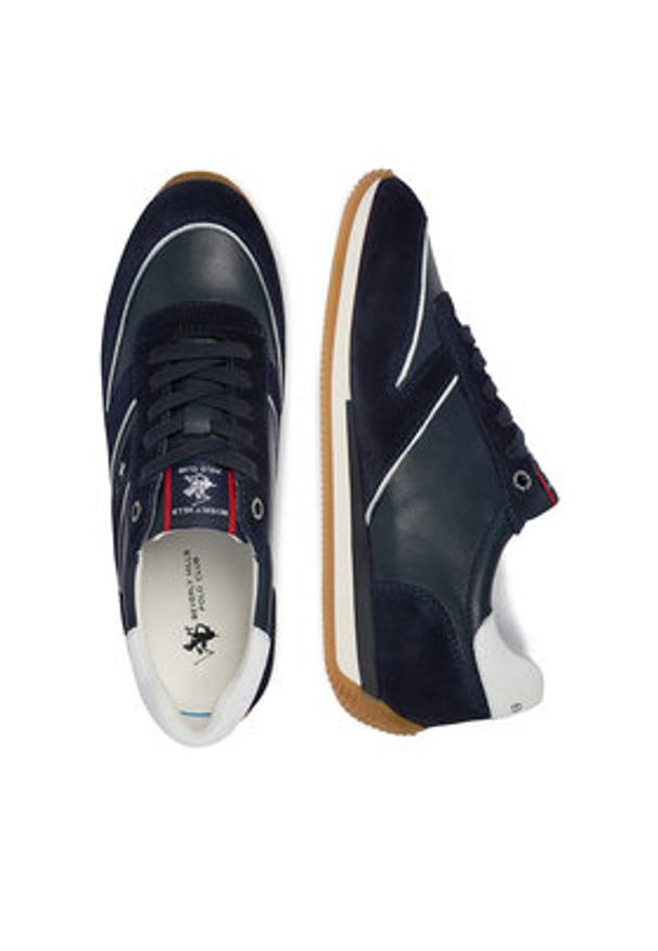 Beverly Hills Polo Club Sneakersy EO-SCOTT-12 MI08 Granatowy. Kolor: niebieski. Materiał: skóra, zamsz