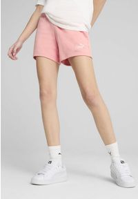 Puma - Damskie szorty z małym logo No. 1 ESS 4'' PUMA Pink Fruit. Kolor: różowy