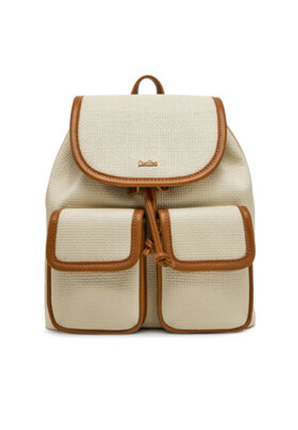 DeeZee Plecak LA482-1949 Beżowy. Kolor: beżowy. Materiał: skóra