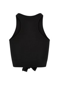 Urban Classics - Womens/Ladies Front Knot Crop Top. Kolor: czarny