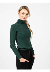 Pepe Jeans Sweter "Bella" | PL701888 | Bella | Kobieta | Zielony. Typ kołnierza: golf. Kolor: zielony. Materiał: bawełna, wiskoza. Wzór: ażurowy, aplikacja #4