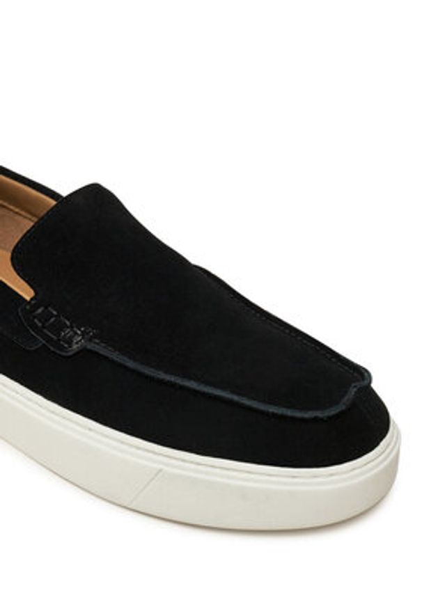 Calvin Klein Półbuty Moccasin Suede HM0HM01794 Czarny. Kolor: czarny. Materiał: zamsz, skóra
