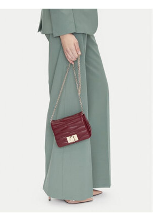 Furla Torebka 1927 Mini Soft WE00735 BX3221 26700 Bordowy. Kolor: czerwony. Materiał: skórzane