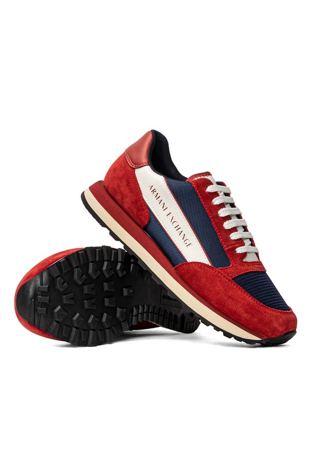 Sneakersy męskie czerwone Armani Exchange XUX083 XV263 K739. Kolor: czerwony