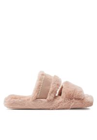 TOMMY HILFIGER - Tommy Hilfiger Kapcie Fur Basics Slipper FW0FW08343 Różowy. Kolor: różowy. Materiał: materiał