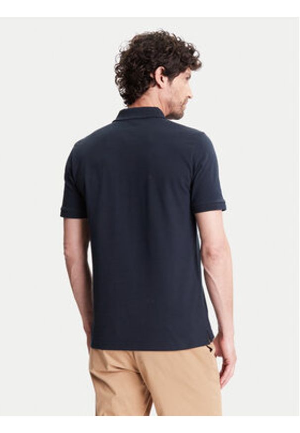 Pierre Cardin Polo C5 21354.2110 Granatowy Regular Fit. Typ kołnierza: polo. Kolor: niebieski. Materiał: bawełna